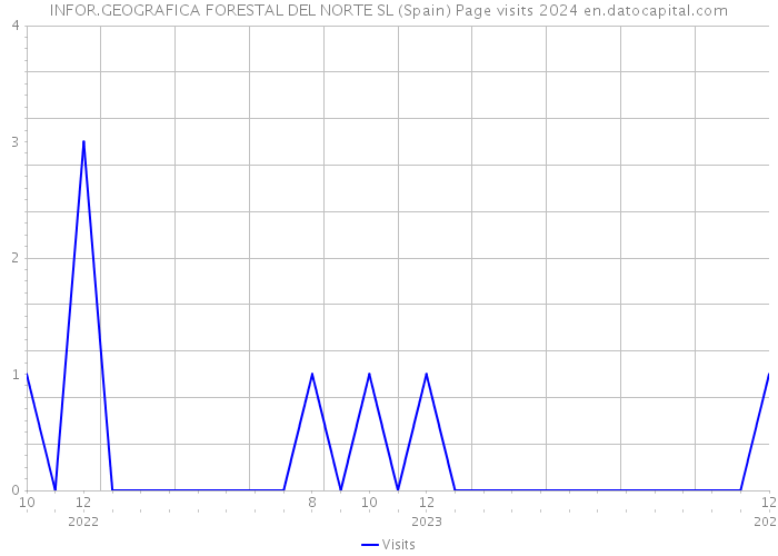 INFOR.GEOGRAFICA FORESTAL DEL NORTE SL (Spain) Page visits 2024 