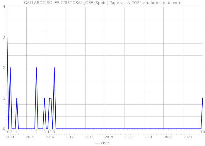 GALLARDO SOLER CRISTOBAL JOSE (Spain) Page visits 2024 