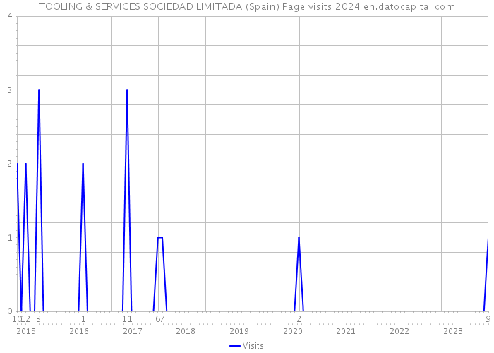 TOOLING & SERVICES SOCIEDAD LIMITADA (Spain) Page visits 2024 