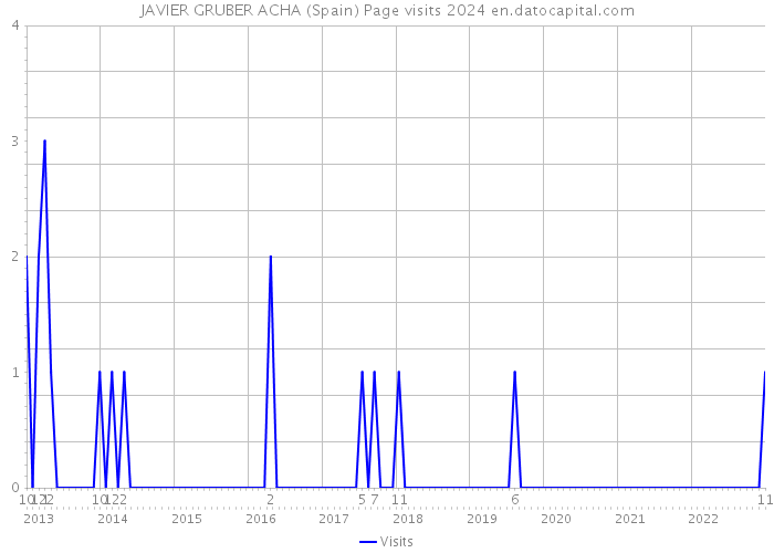 JAVIER GRUBER ACHA (Spain) Page visits 2024 