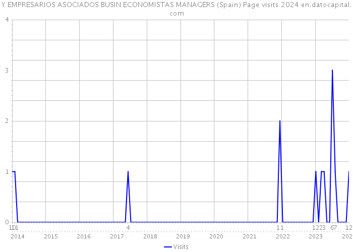 Y EMPRESARIOS ASOCIADOS BUSIN ECONOMISTAS MANAGERS (Spain) Page visits 2024 