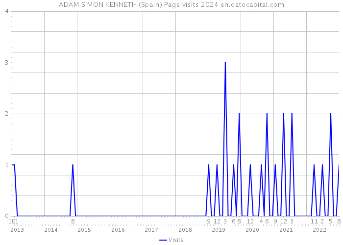 ADAM SIMON KENNETH (Spain) Page visits 2024 