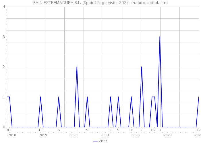 BAIN EXTREMADURA S.L. (Spain) Page visits 2024 