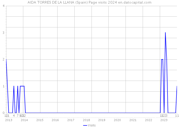 AIDA TORRES DE LA LLANA (Spain) Page visits 2024 