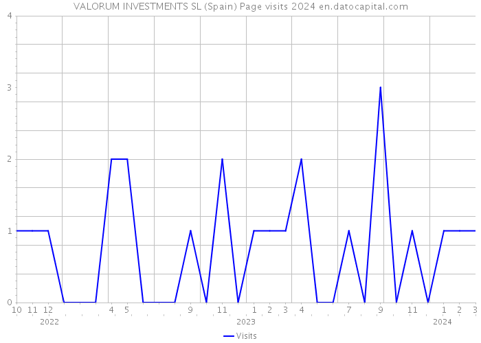 VALORUM INVESTMENTS SL (Spain) Page visits 2024 