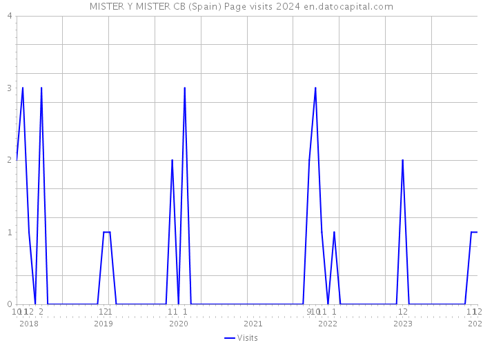 MISTER Y MISTER CB (Spain) Page visits 2024 