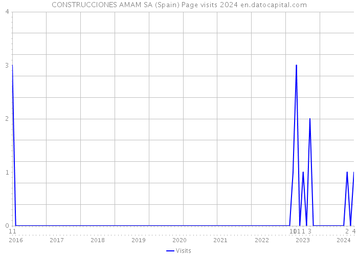 CONSTRUCCIONES AMAM SA (Spain) Page visits 2024 