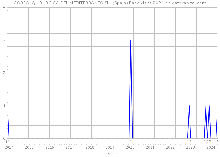 CORPO. QUIRURGICA DEL MEDITERRANEO SLL (Spain) Page visits 2024 