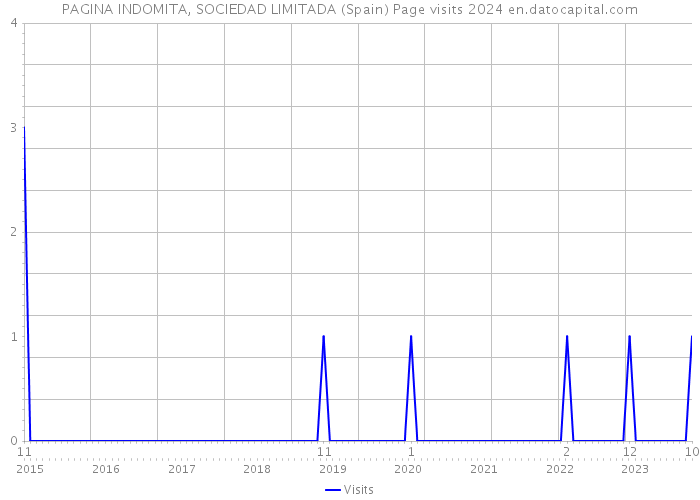 PAGINA INDOMITA, SOCIEDAD LIMITADA (Spain) Page visits 2024 
