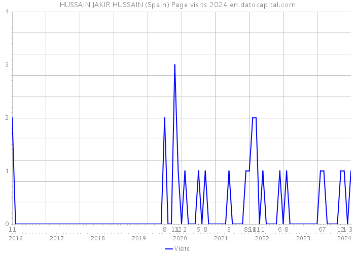 HUSSAIN JAKIR HUSSAIN (Spain) Page visits 2024 