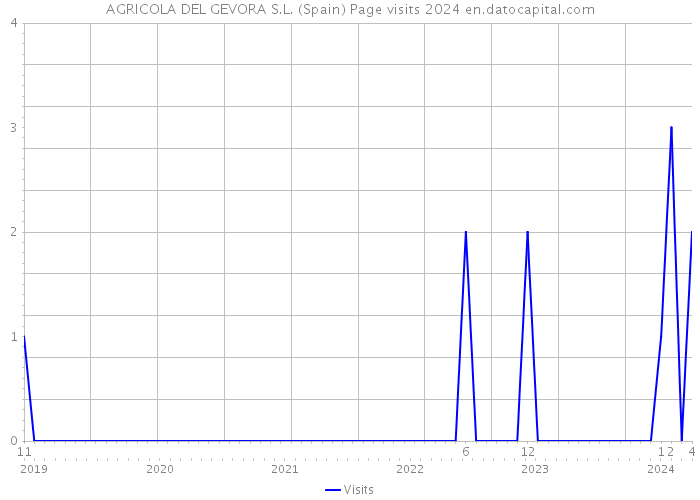 AGRICOLA DEL GEVORA S.L. (Spain) Page visits 2024 