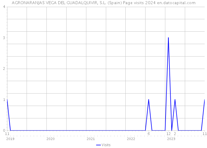 AGRONARANJAS VEGA DEL GUADALQUIVIR, S.L. (Spain) Page visits 2024 