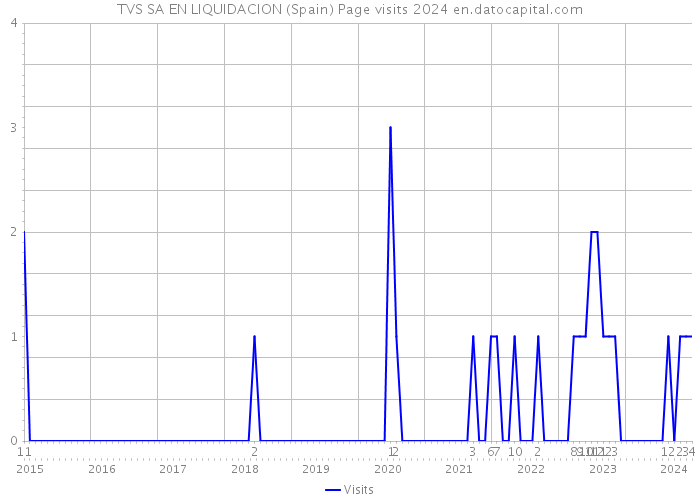 TVS SA EN LIQUIDACION (Spain) Page visits 2024 