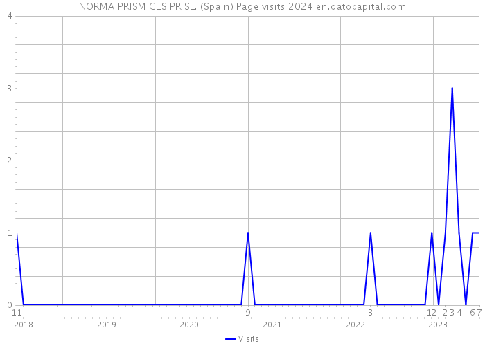 NORMA PRISM GES PR SL. (Spain) Page visits 2024 