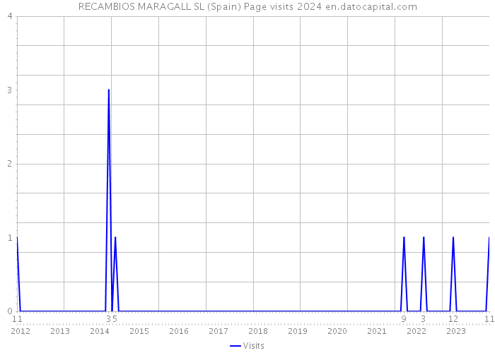 RECAMBIOS MARAGALL SL (Spain) Page visits 2024 