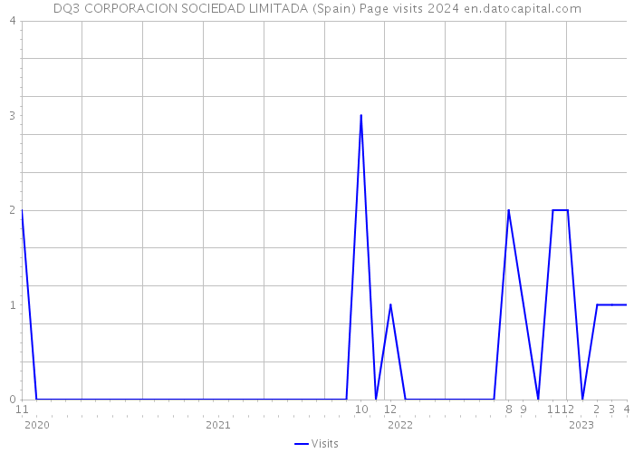 DQ3 CORPORACION SOCIEDAD LIMITADA (Spain) Page visits 2024 