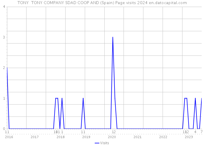 TONY TONY COMPANY SDAD COOP AND (Spain) Page visits 2024 