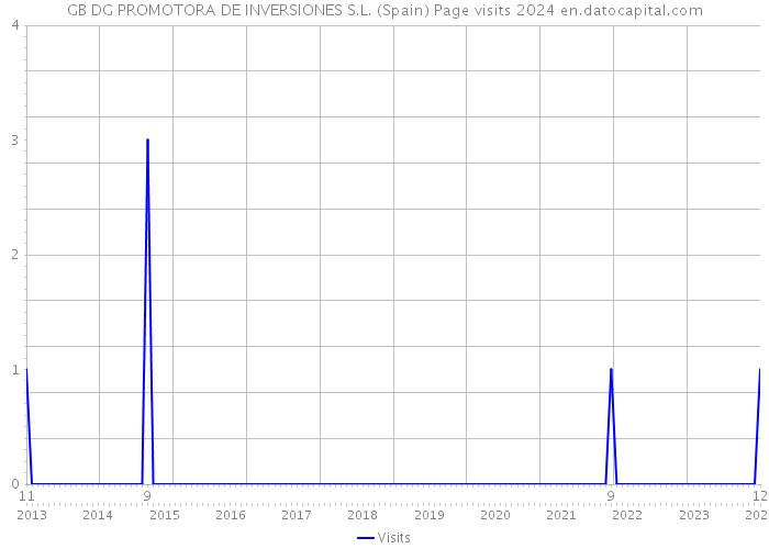 GB DG PROMOTORA DE INVERSIONES S.L. (Spain) Page visits 2024 
