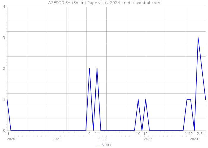 ASESOR SA (Spain) Page visits 2024 