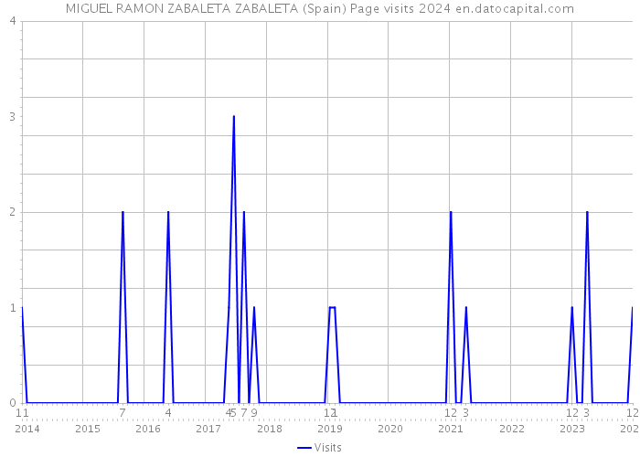 MIGUEL RAMON ZABALETA ZABALETA (Spain) Page visits 2024 