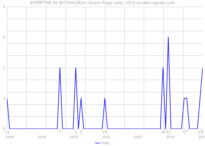 EXPERTISE SA (EXTINGUIDA) (Spain) Page visits 2024 