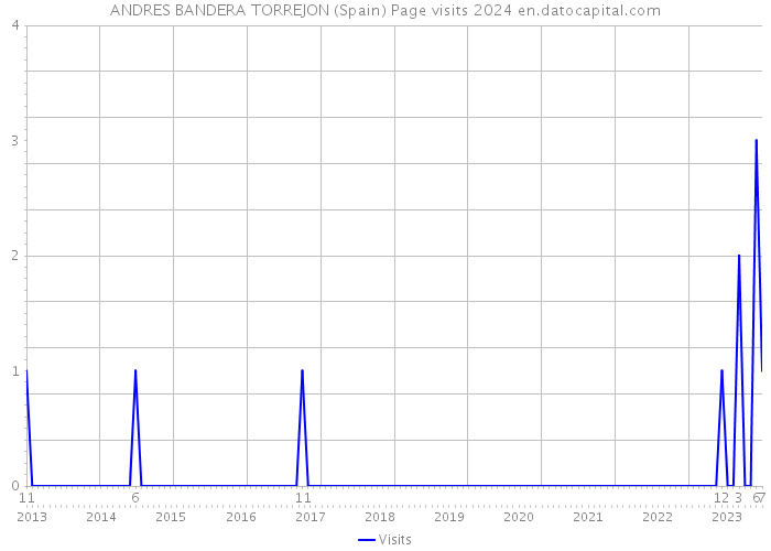 ANDRES BANDERA TORREJON (Spain) Page visits 2024 