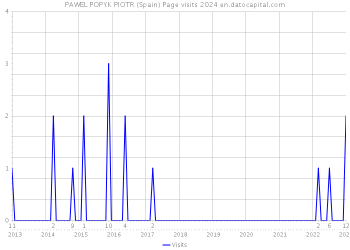 PAWEL POPYK PIOTR (Spain) Page visits 2024 