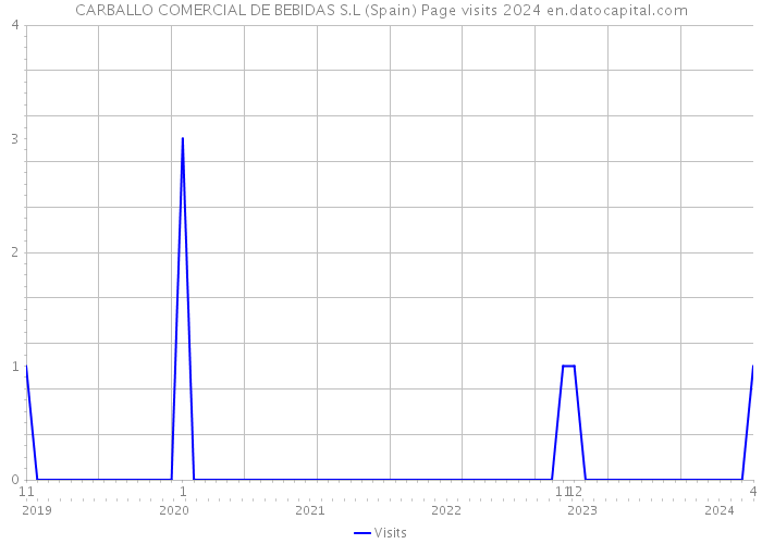 CARBALLO COMERCIAL DE BEBIDAS S.L (Spain) Page visits 2024 