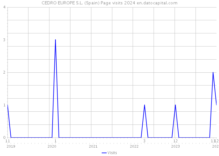 CEDRO EUROPE S.L. (Spain) Page visits 2024 