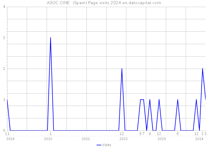 ASOC CINE + (Spain) Page visits 2024 