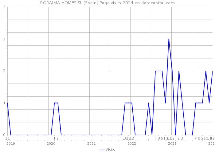 RORAIMA HOMES SL (Spain) Page visits 2024 