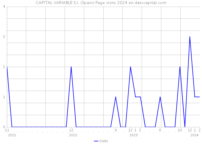 CAPITAL VARIABLE S.I. (Spain) Page visits 2024 