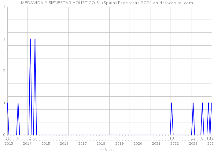 MEDAVIDA Y BIENESTAR HOLISTICO SL (Spain) Page visits 2024 