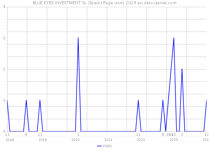 BLUE EYES INVESTMENT SL (Spain) Page visits 2024 
