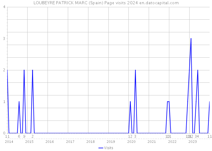 LOUBEYRE PATRICK MARC (Spain) Page visits 2024 
