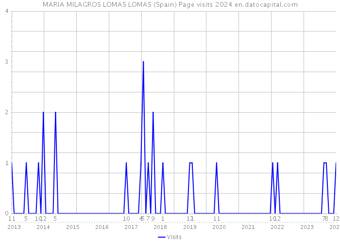 MARIA MILAGROS LOMAS LOMAS (Spain) Page visits 2024 