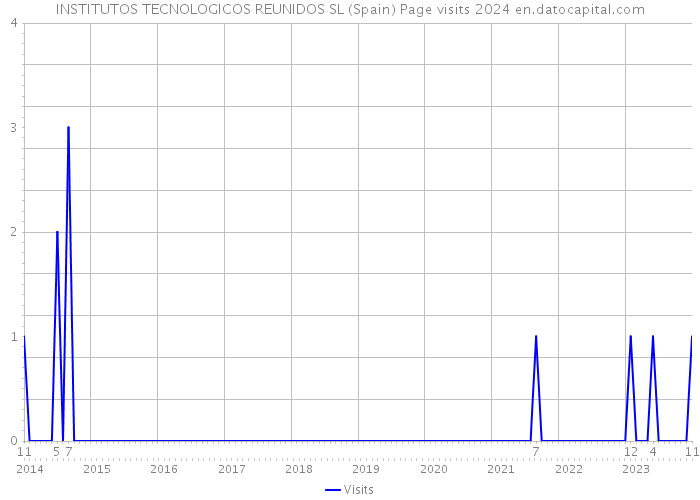 INSTITUTOS TECNOLOGICOS REUNIDOS SL (Spain) Page visits 2024 