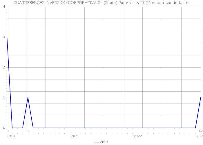 CUATREBERGES INVERSION CORPORATIVA SL (Spain) Page visits 2024 