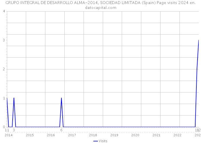 GRUPO INTEGRAL DE DESARROLLO ALMA-2014, SOCIEDAD LIMITADA (Spain) Page visits 2024 