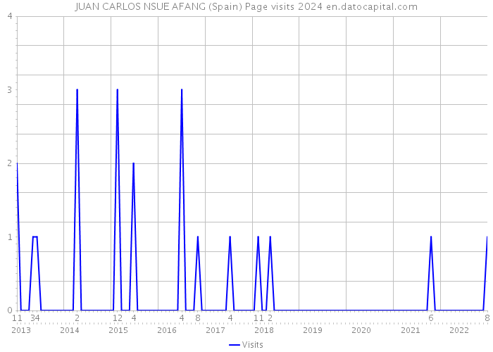 JUAN CARLOS NSUE AFANG (Spain) Page visits 2024 