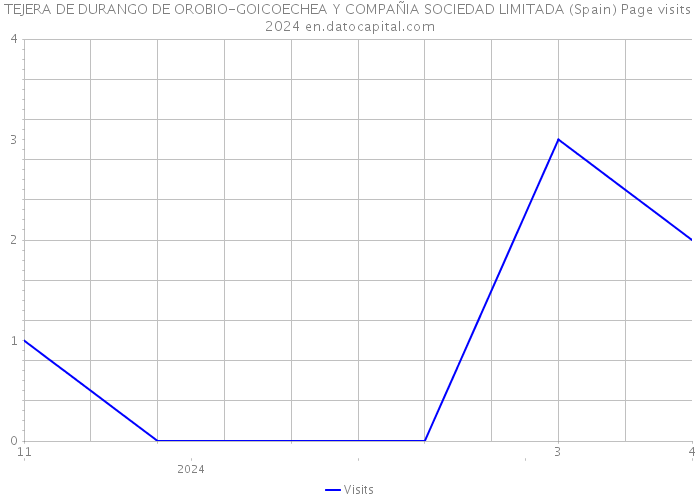 TEJERA DE DURANGO DE OROBIO-GOICOECHEA Y COMPAÑIA SOCIEDAD LIMITADA (Spain) Page visits 2024 