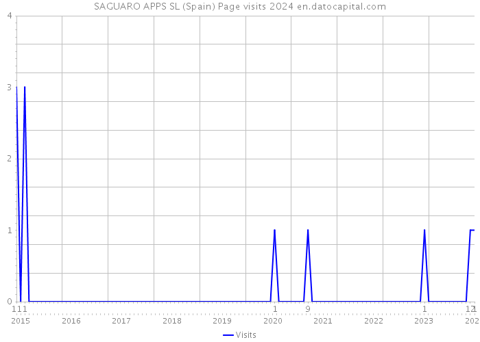 SAGUARO APPS SL (Spain) Page visits 2024 