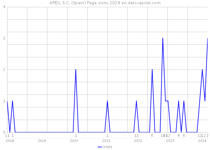 APEX, S.C. (Spain) Page visits 2024 
