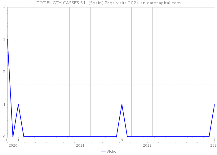 TOT FLIGTH CASSES S.L. (Spain) Page visits 2024 