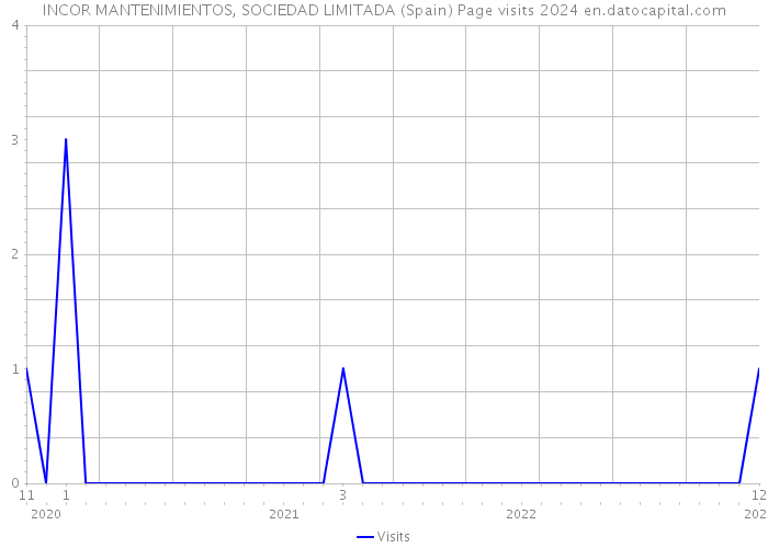 INCOR MANTENIMIENTOS, SOCIEDAD LIMITADA (Spain) Page visits 2024 