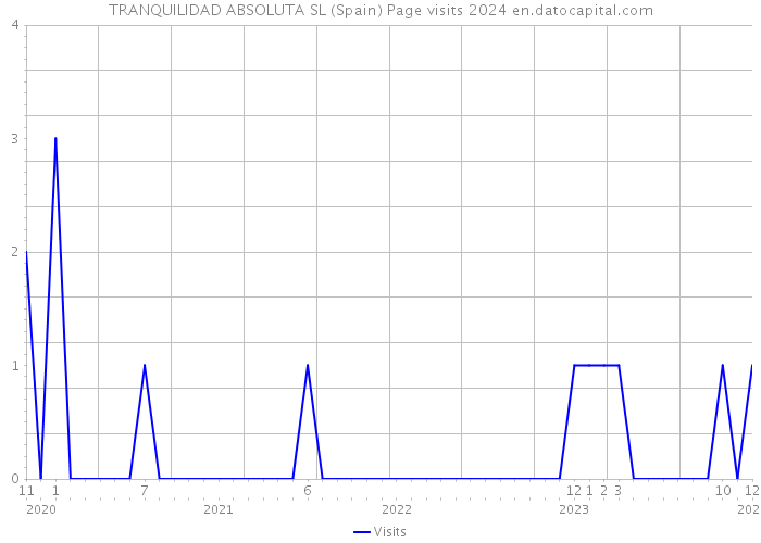 TRANQUILIDAD ABSOLUTA SL (Spain) Page visits 2024 