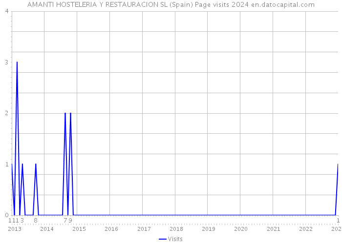 AMANTI HOSTELERIA Y RESTAURACION SL (Spain) Page visits 2024 