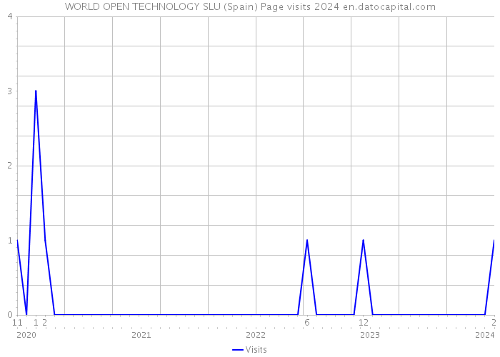 WORLD OPEN TECHNOLOGY SLU (Spain) Page visits 2024 