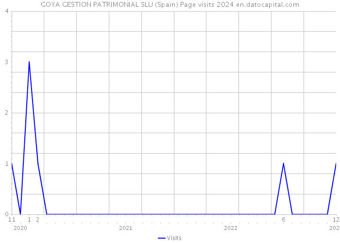 GOYA GESTION PATRIMONIAL SLU (Spain) Page visits 2024 