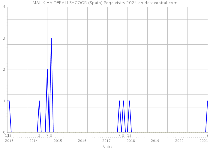 MALIK HAIDERALI SACOOR (Spain) Page visits 2024 